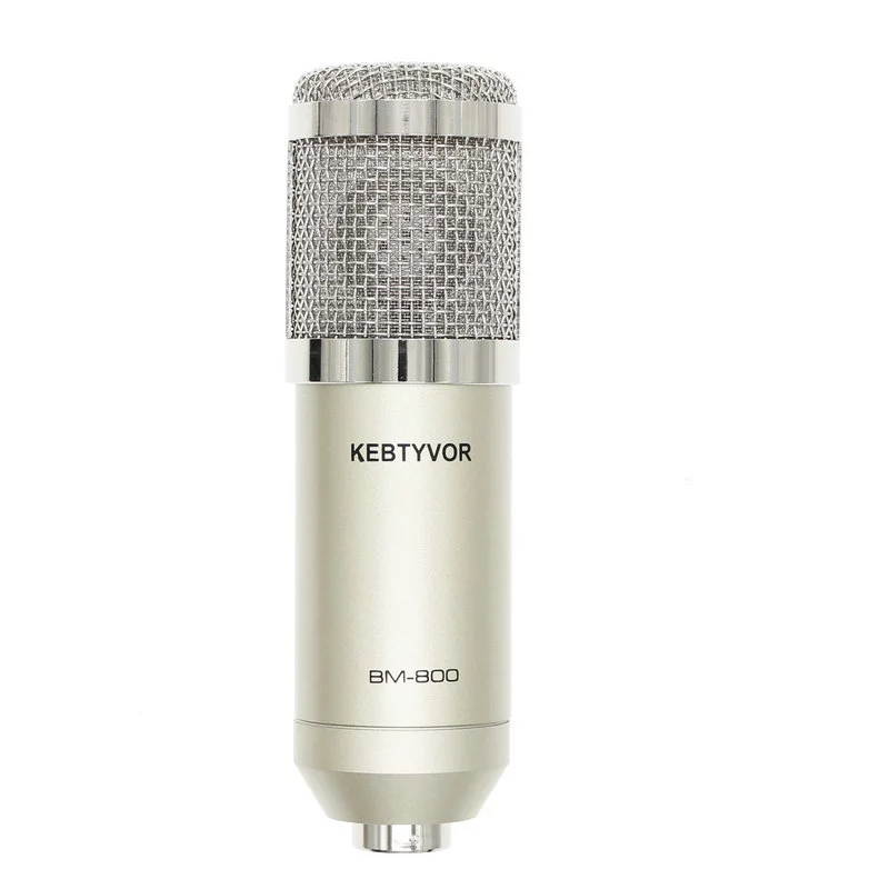 BM-800 Dynamic Condenser Sound Recording Microphone with Shock Mount for Radio Braodcasting KTV Karaoke with Shock Mount