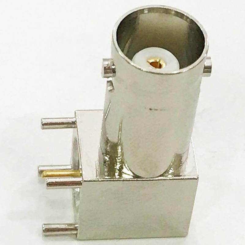 20pcs BNC Female Right Angle Chassis PCB Mount Solder Converter Adapter Connector
