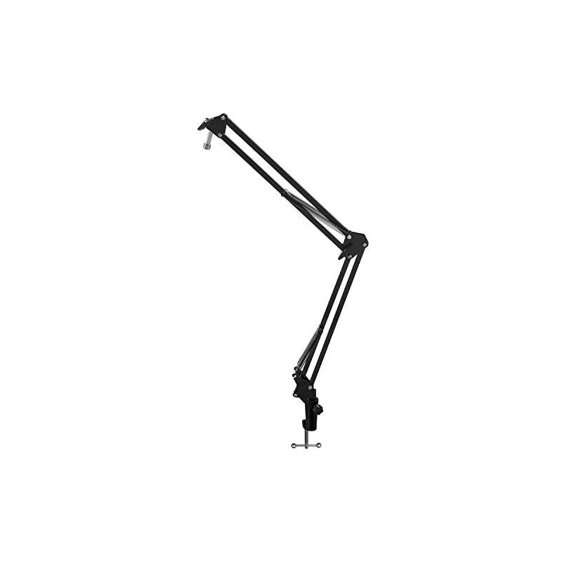 Snowball iCE Microphone (Black) with Knox Gear Boom Arm, Shock Mount and Pop Filter Bundle