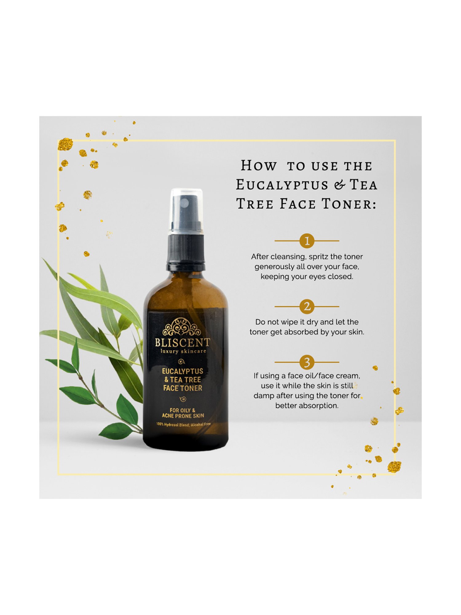 Bliscent Eucalyptus & Tea Tree Face Toner - 100 ml