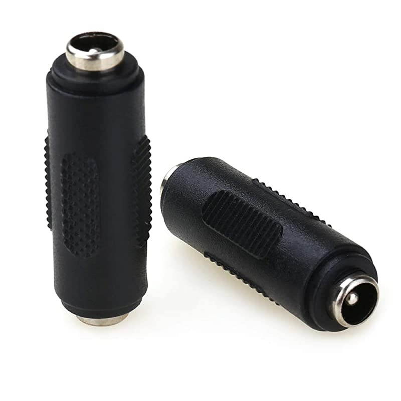 12V 55mm x 21mm DC Power Connector Adapter 1224V Female to Female Power Jack Socket for Led Strip CCTV Security Camera Cable Wire Ends Plug Barrel 2PCS