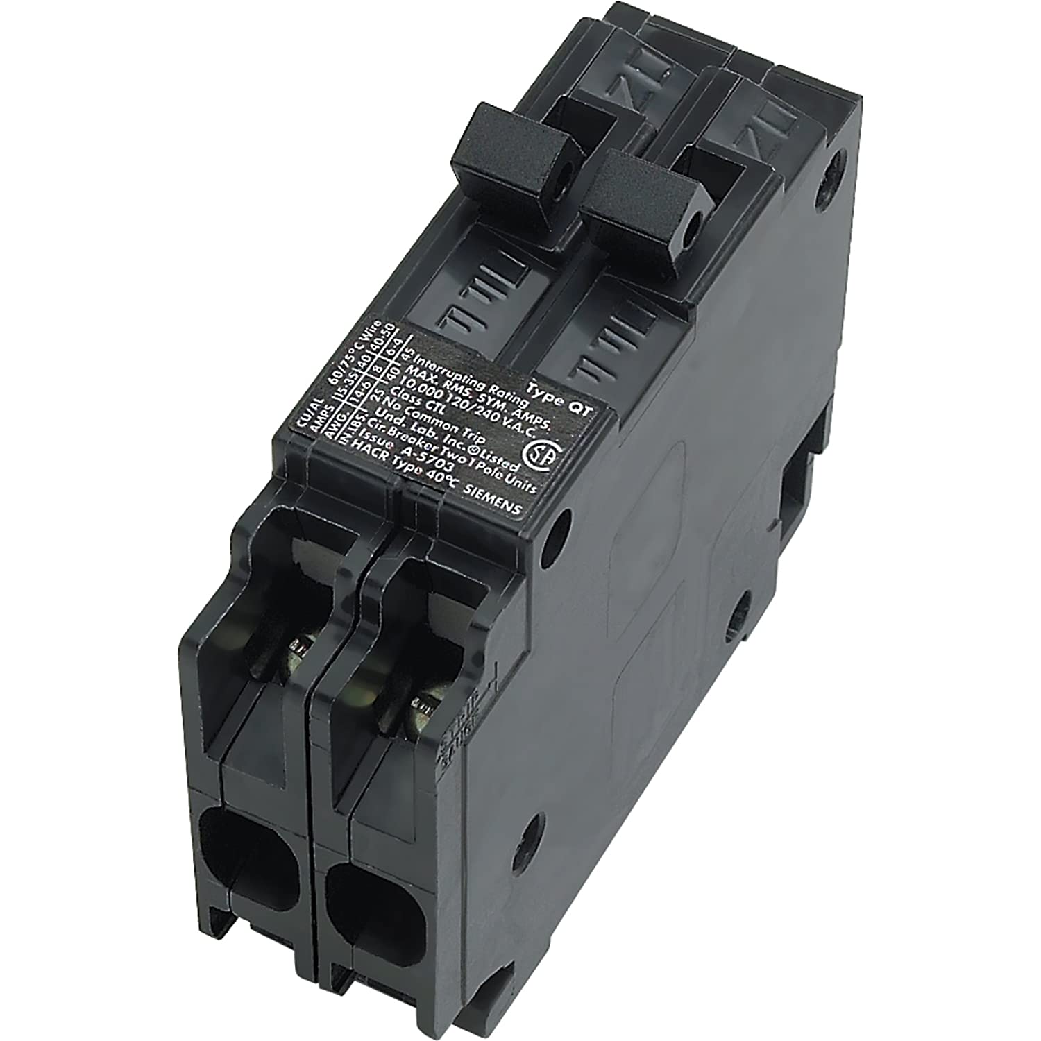 Siemens Q3030 Two 30-Amp Single Pole 120-Volt Circuit Breaker
