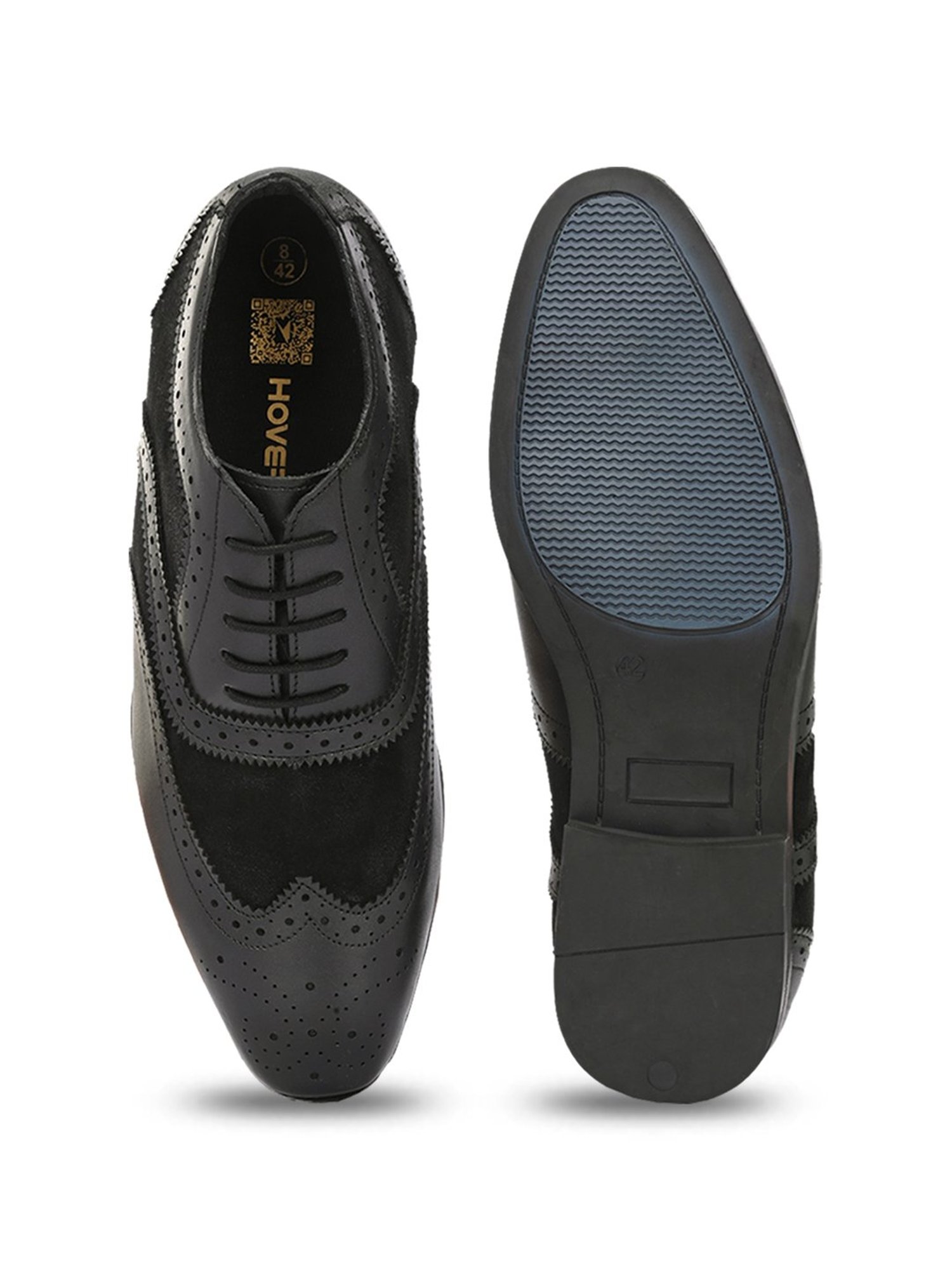 Hoversole Men's Lord Black Brogue Shoes