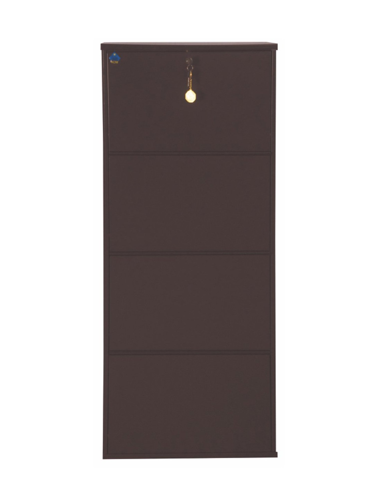 Delite Kom Metal Shoe Rack - 20" 4 Shelf, Coffee, PowderCoat, Wall Mount, DIY