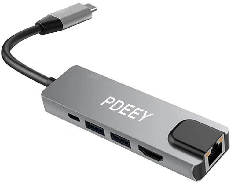 HDMI to Ethernet Adapter Compatible for Nintendo Switch Lite Dock with USB Bluetooth Hub and PD 60W USB-C Charging Port Thunderbolt 3 Compatible Samsung Dex Galaxy Tab A 2019 MacBook/Pro/Air