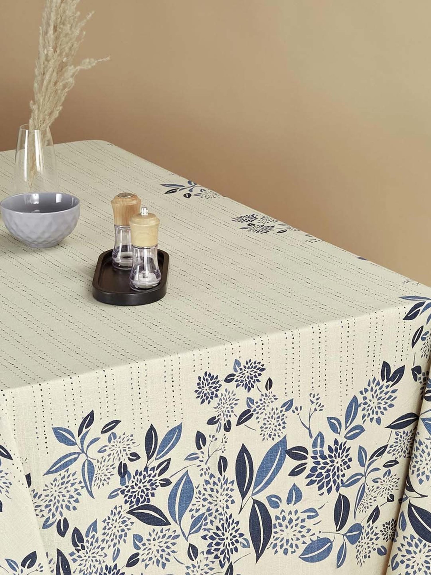 Fabindia Neer Blue Cotton Neer Table Cover