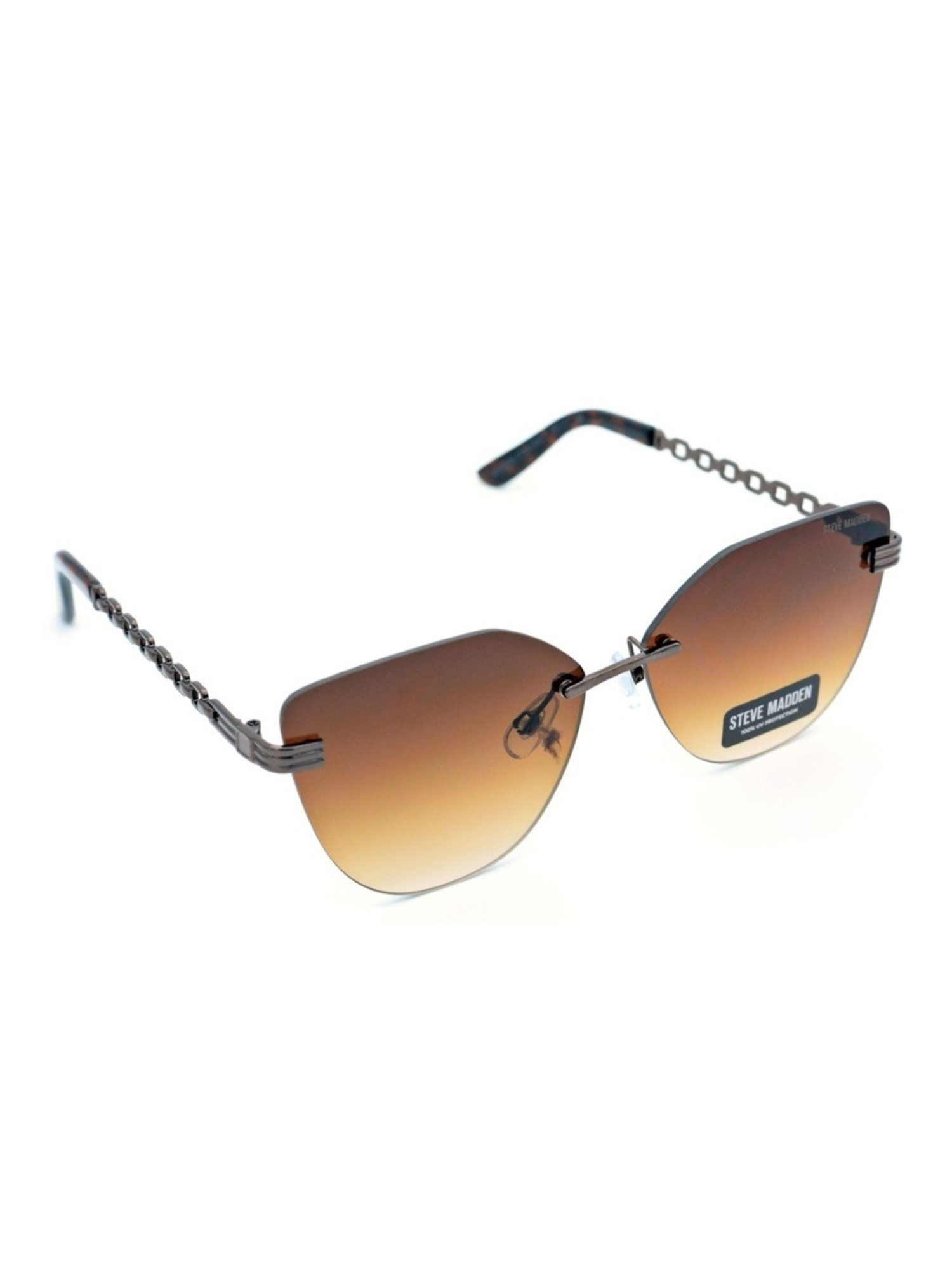 STEVE MADDEN Brown Irregular UV Protection Sunglasses for Women