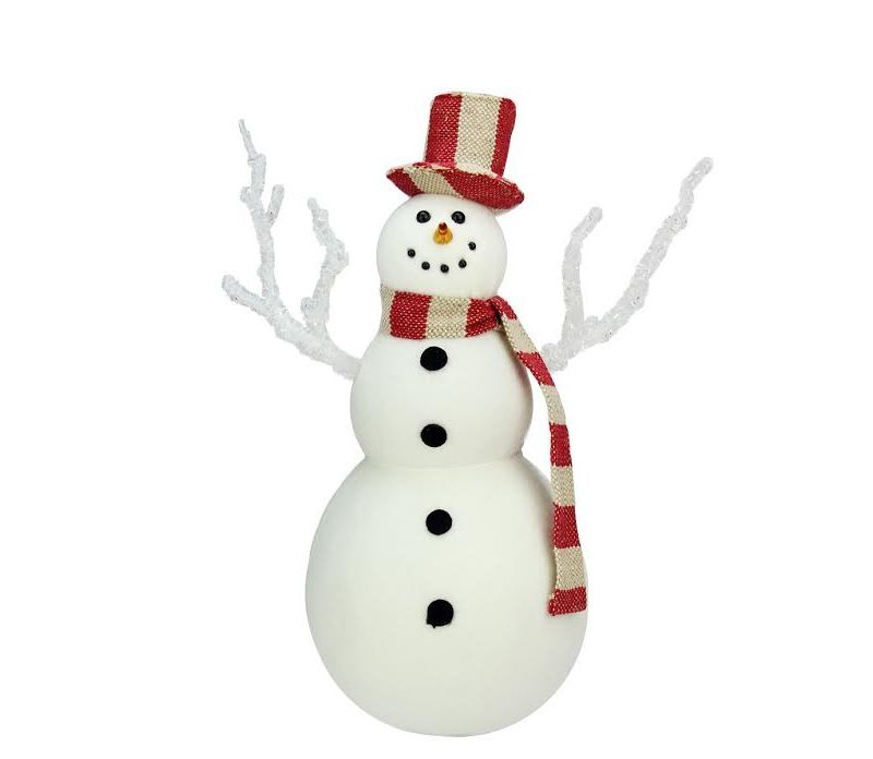 Napco 12.5" Red and White Snowman Christmas Tabletop Decor