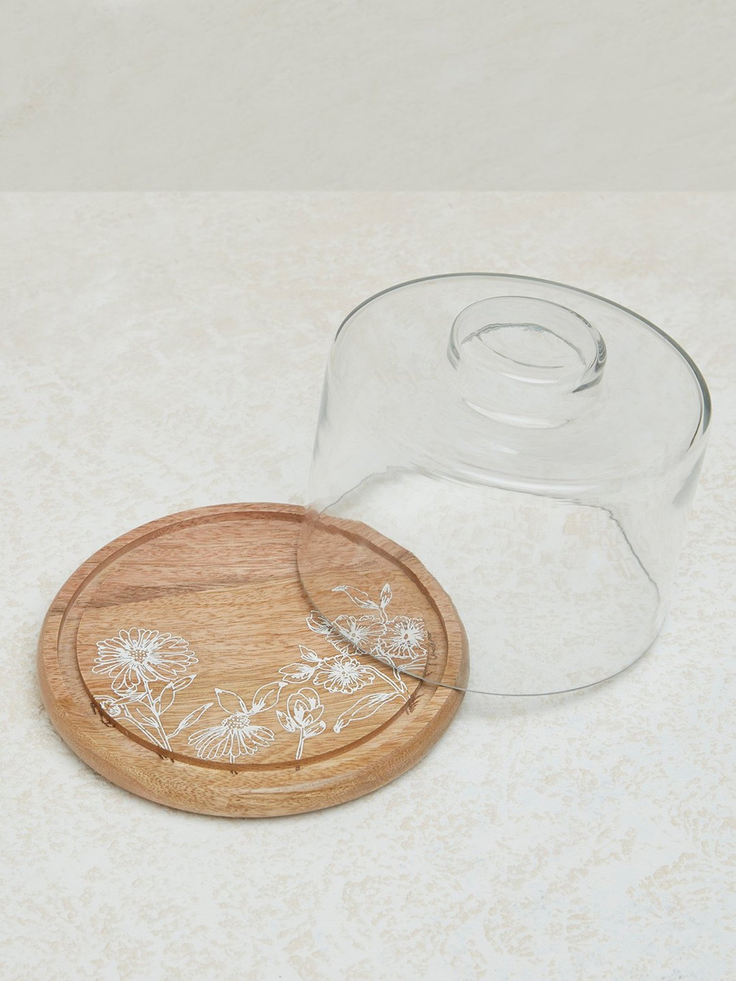 India Circus Color Bordered Blue Bone China Cake Stand