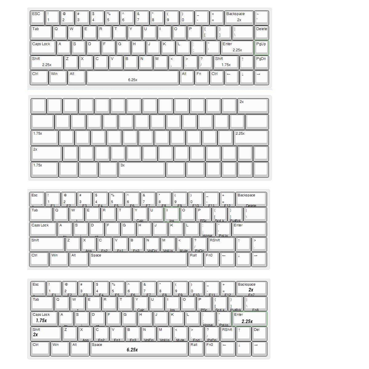 YMDK DSA Profile Dye-Sub Thick PBT Keyset Keycap for Cherry MX Switches Minila Tada68 GK64 Mechanical Keyboard