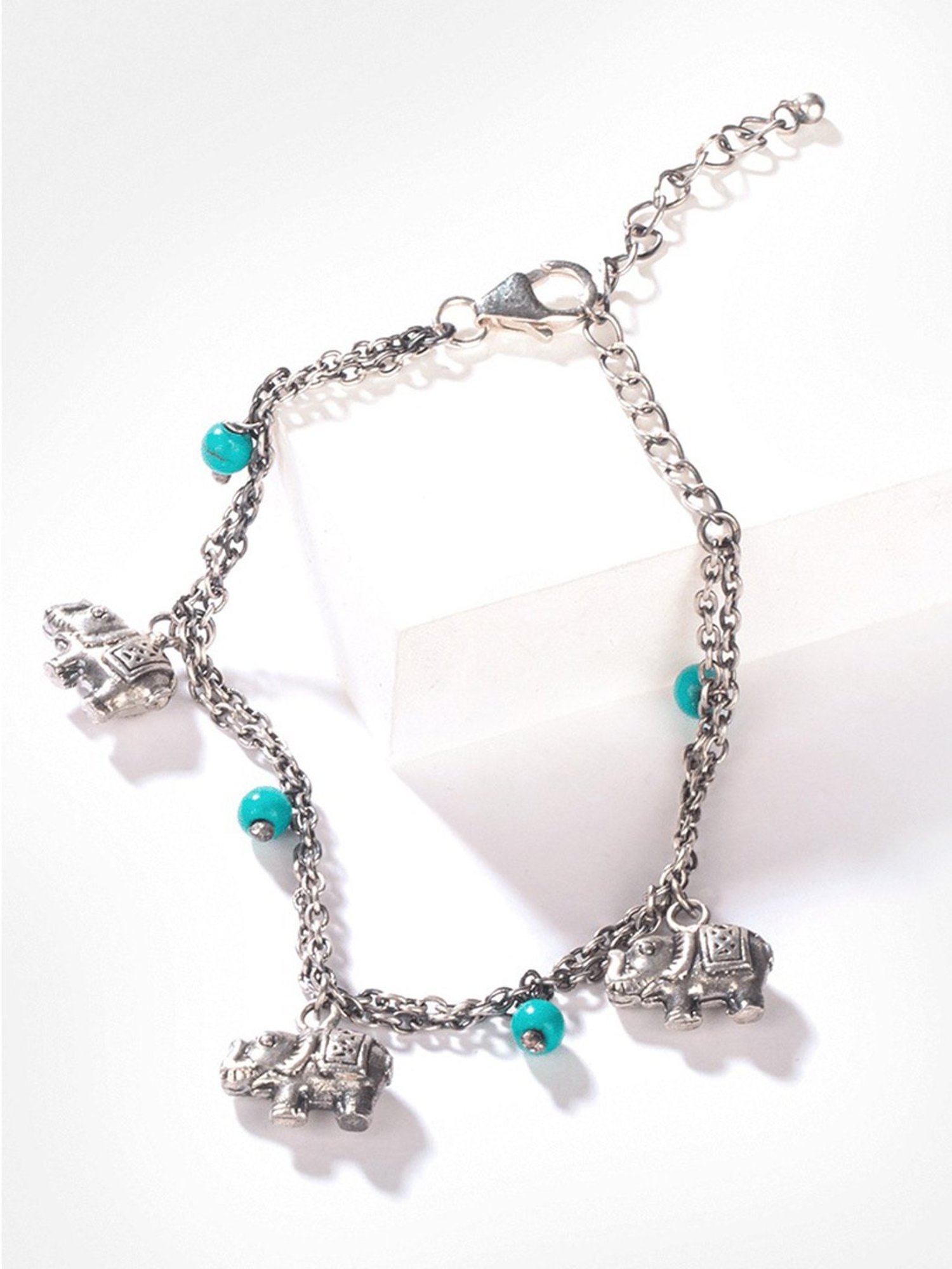 Shaya Antique 92.5 Sterling Silver Telling Tails Bracelet for Women