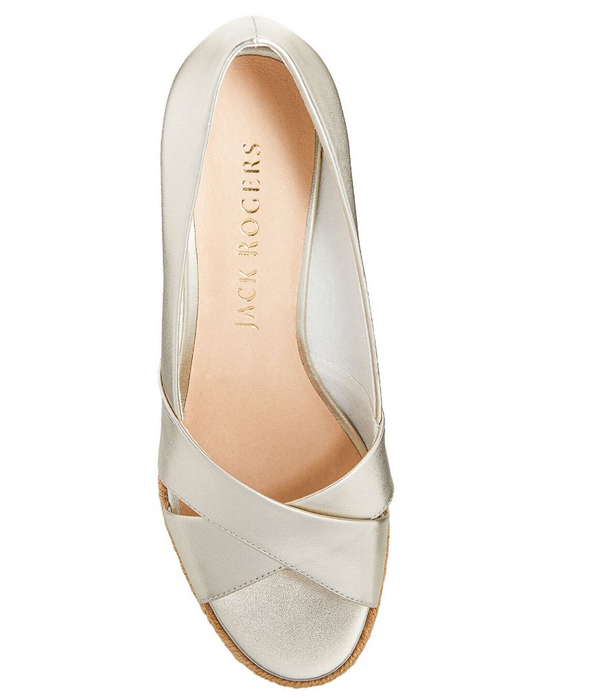 Jack Rogers Palmer Criss Cross Leather Wedges
