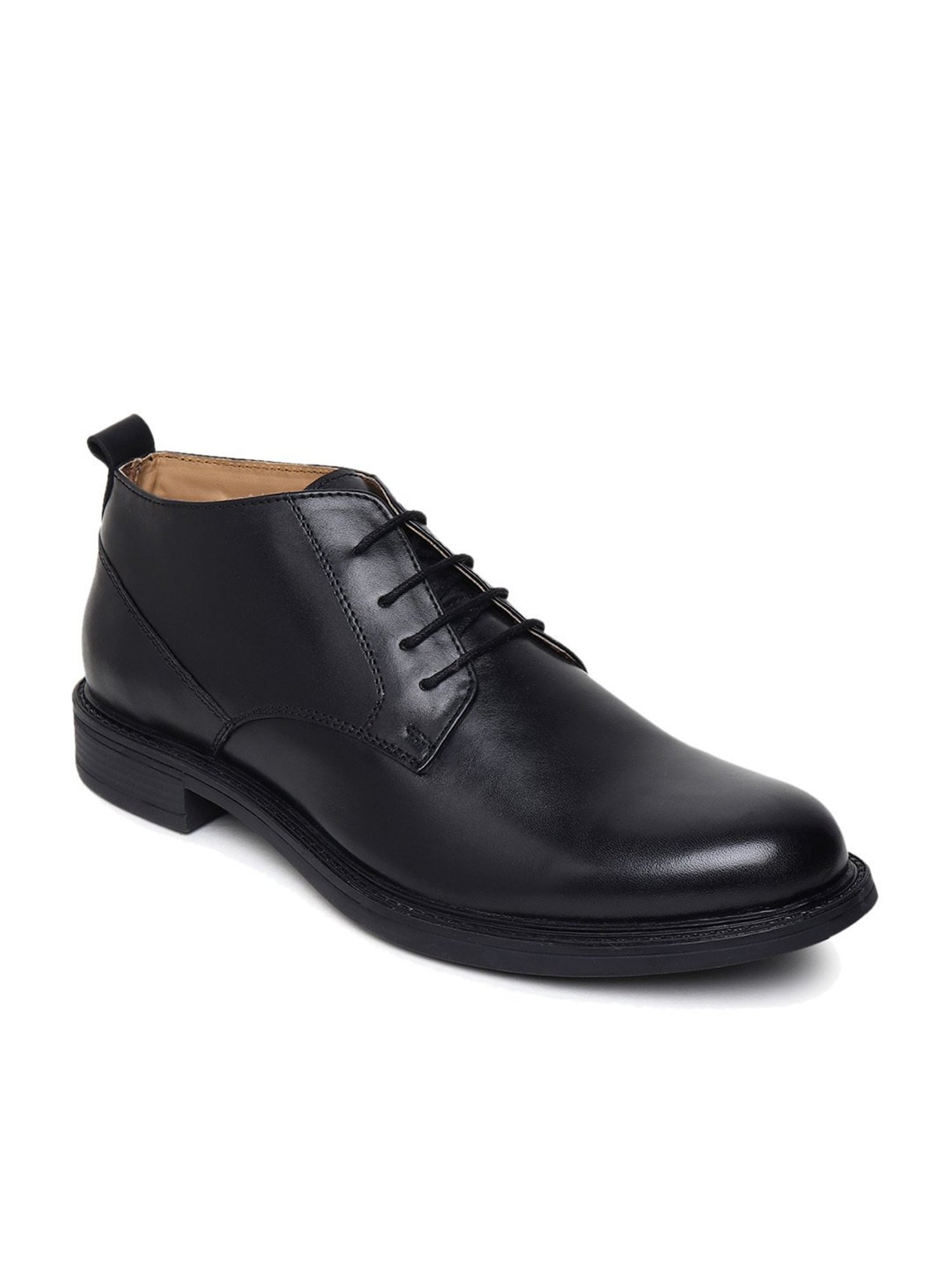 Teakwood Leathers Men's Black Derby Shoes