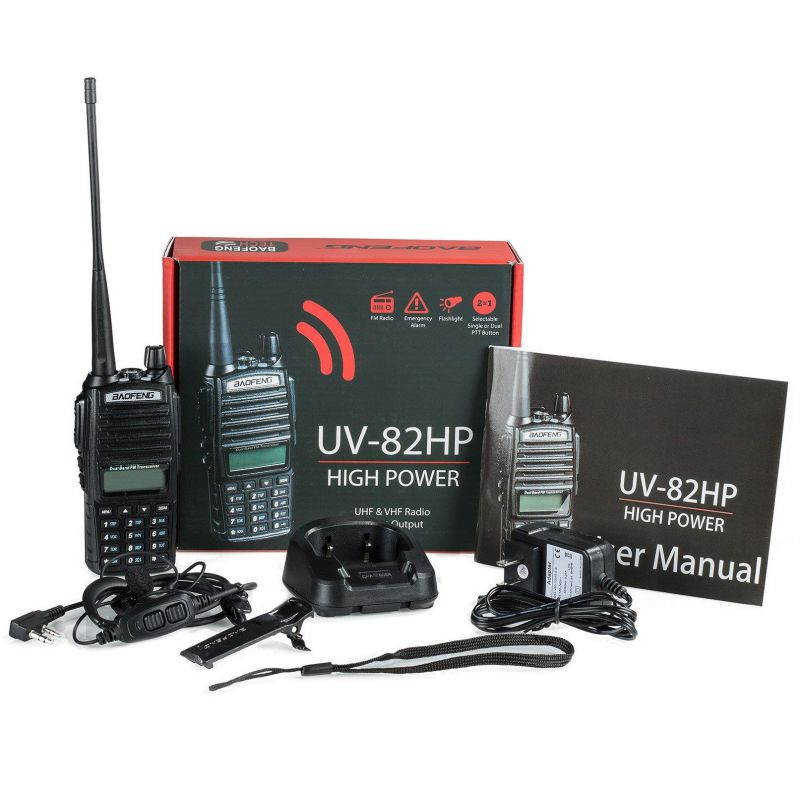 BaoFeng UV-82HP High Power Dual Band Radio: 136-174mhz (VHF) 400-520mhz (UHF) Amateur (Ham) Portable Two-Way