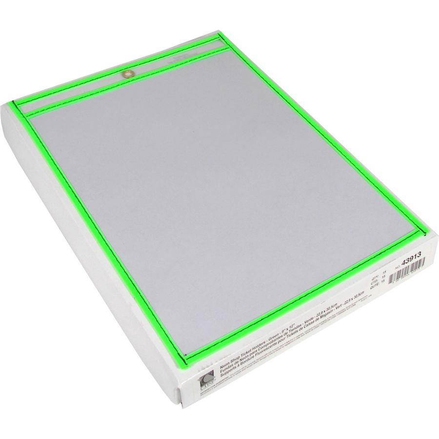 C-line Neon Colored Stitched Shop Ticket Holder 15 EA/BX