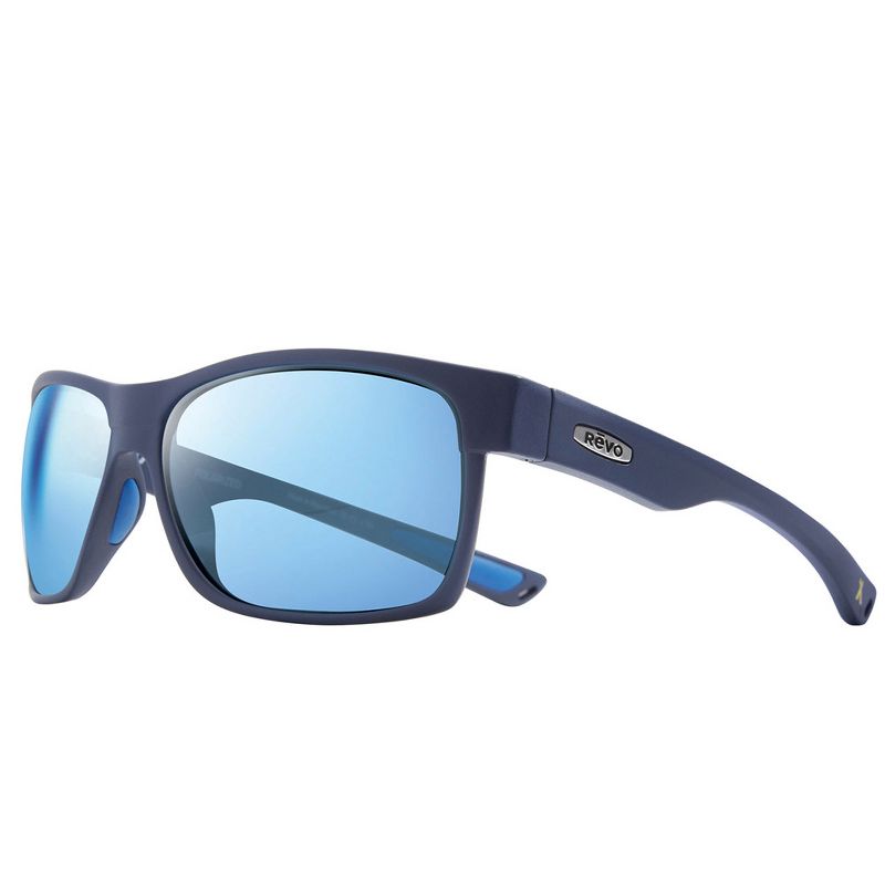 Revo Espen Bear Grylls RE 1097 05 BL Unisex Rectangle Polarized Sunglasses Matte Blue 59mm