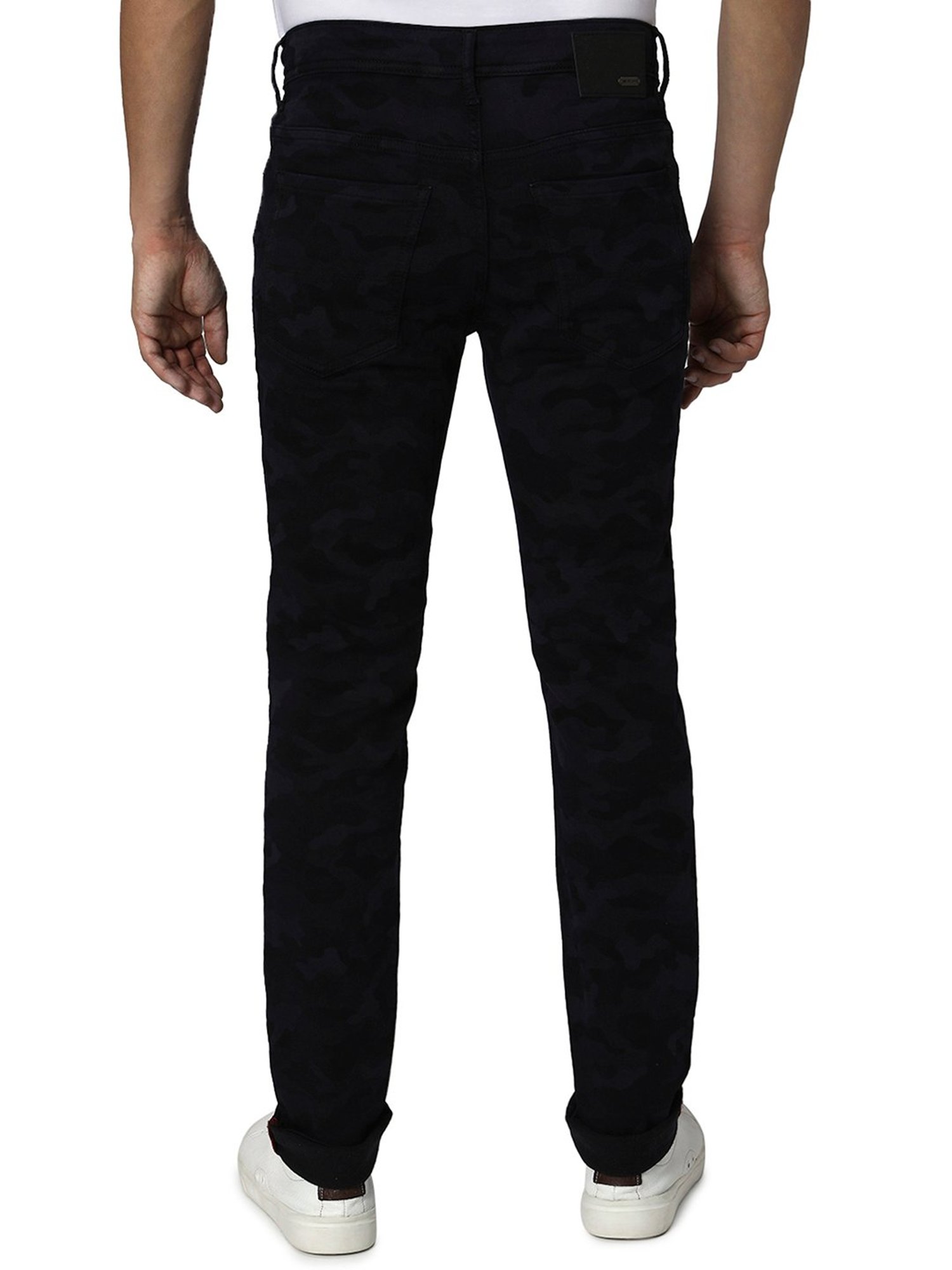 Mufti Dark Indigo Blue Slim Fit Lightly Washed Jeans