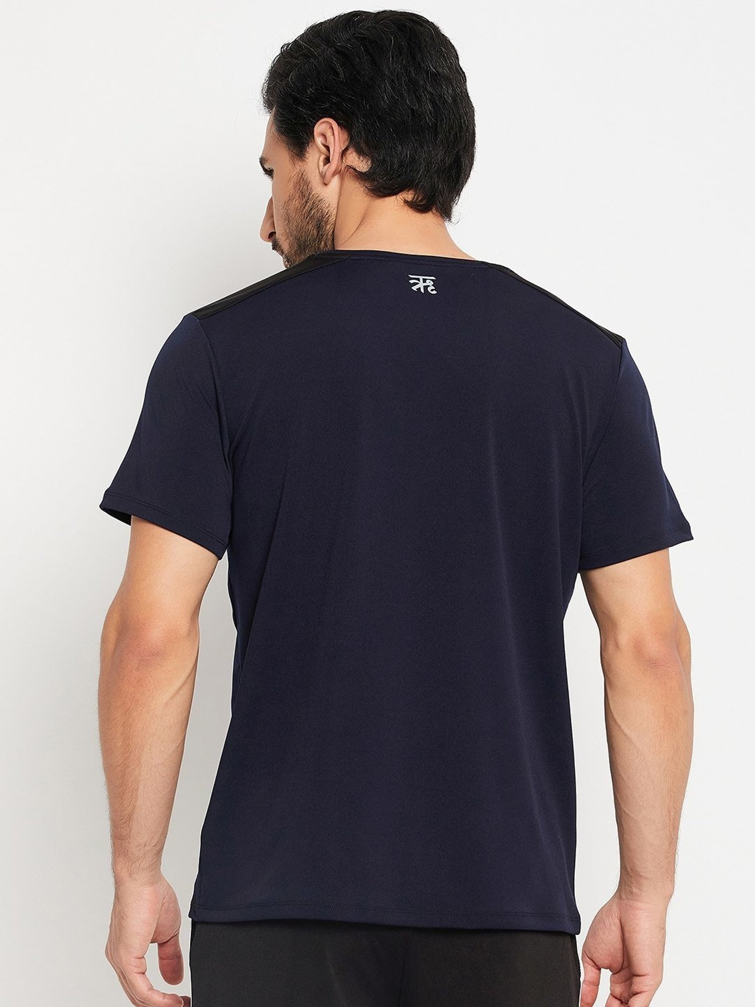 EDRIO Black Relaxed Fit Printed T-Shirt