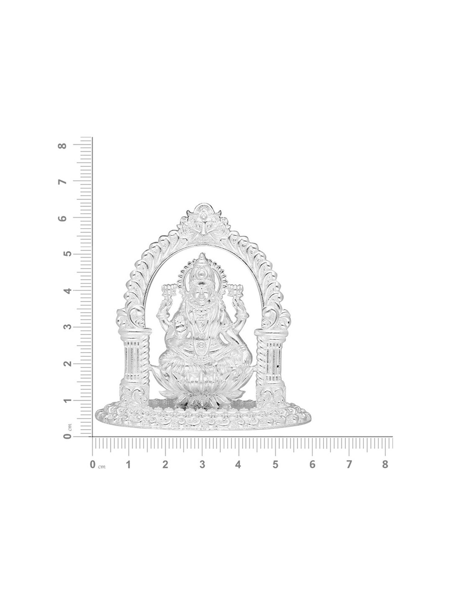 Sri Jagdamba Pearls Lotus Laxmi 0.8 Silver Divine Idol