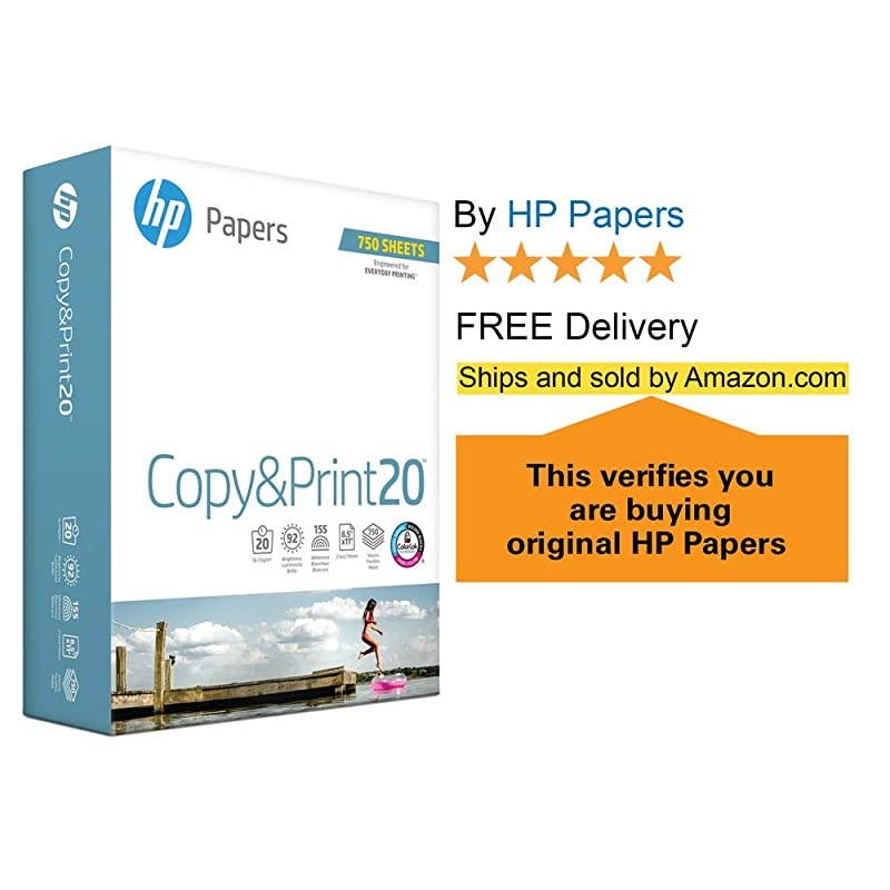 85x11 Printer Paper | CopyPrint 20 lb | 1 Bulk Pack 750 Sheets | 92 Bright | Made in USA FSC Certified | 200030R