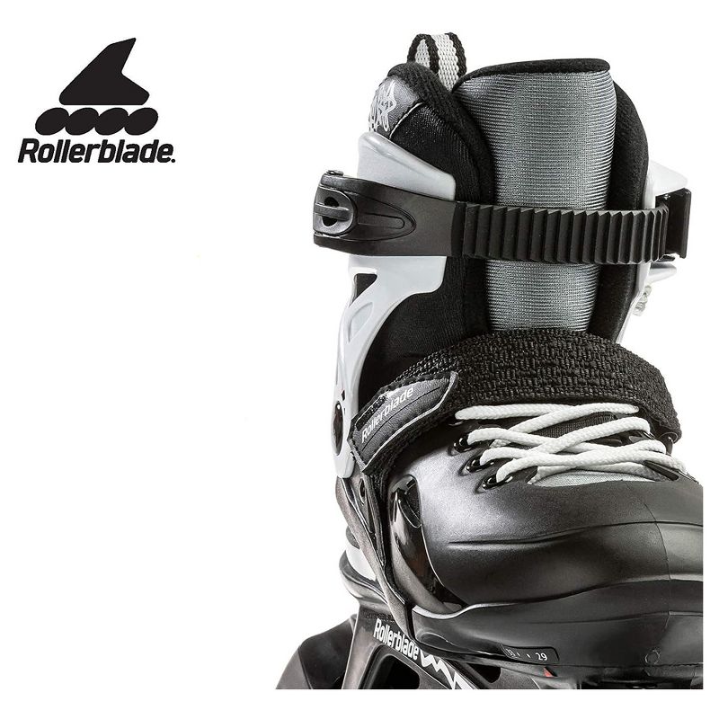 Rollerblade Zetrablade Adult Men's Beginner Recreation Fitness Inline Skates, Size 9, Black/Silver