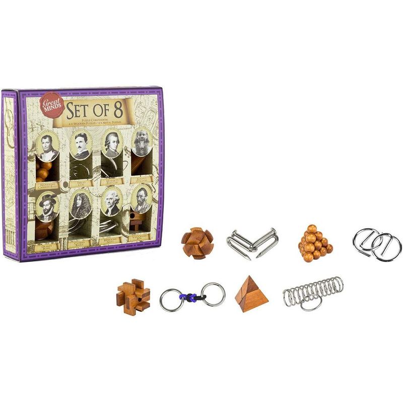 Professor Puzzle Great Minds Brain Teaser Puzzle 8 Piece Set