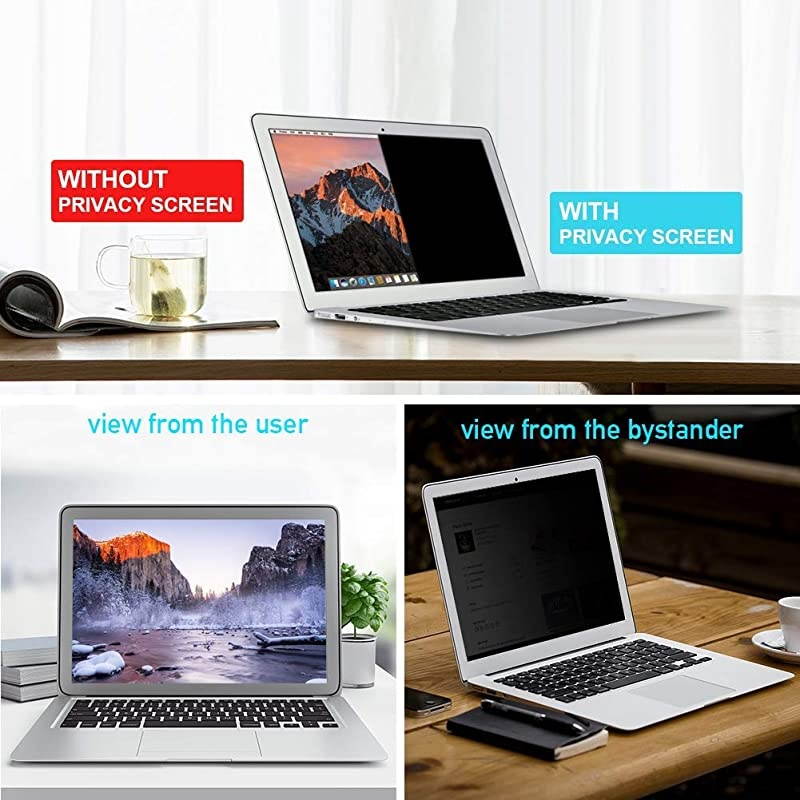 14 inch Laptop Privacy Screen Protector Computer Widescreen Monitor Privacy Filter w/Anti-Glare/Scratch/Fingerprint/Radiation, Black(16:9)