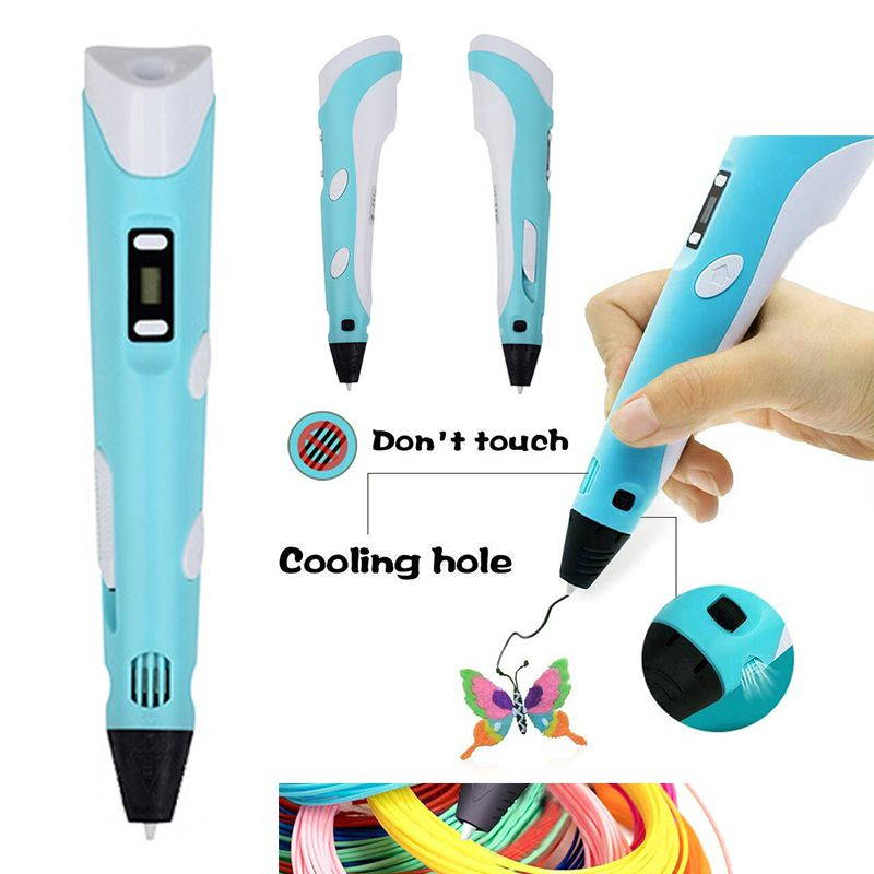 3D Printing pen DIY 3D Pen With ABS/PLA Filament Refills Arts 3D Drawing Pen Creative Gift For Kids Design Painting Drawing