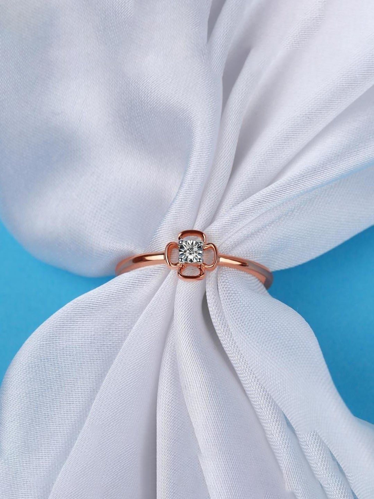 Candere by Kalyan Jewellers 18k Rose Gold & Diamond Ring for Women