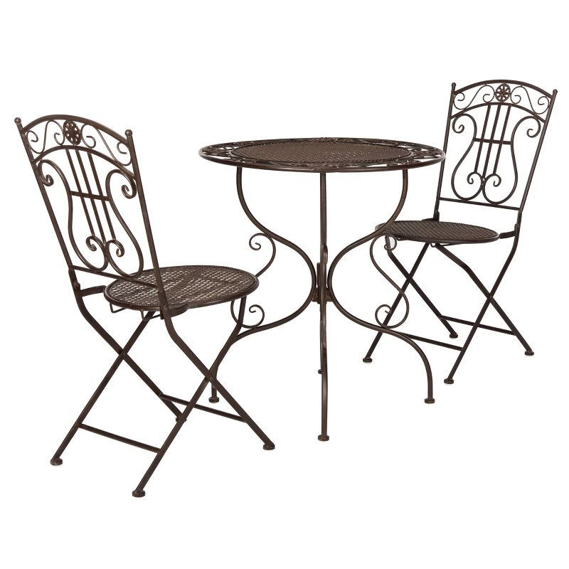 Semly 3pc Bistro Set - Unearthed Rust - Safavieh