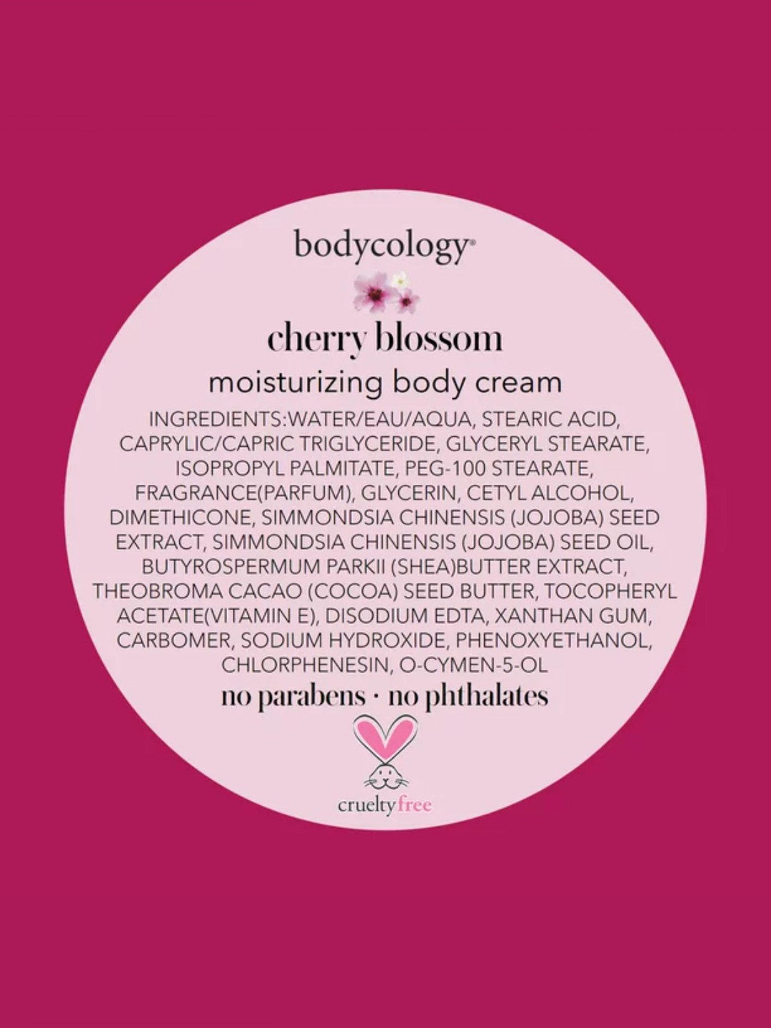 Bodycology Cherry Blossom Body Cream - 227 gm