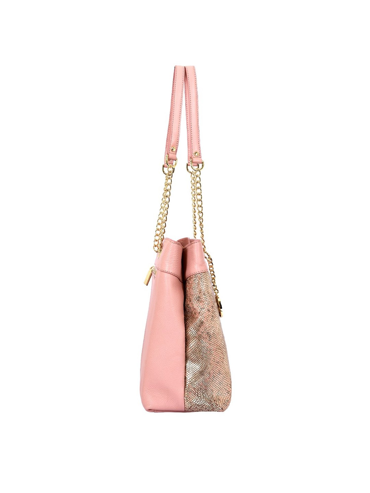 Eske Pink Leather Medium Shoulder Bag