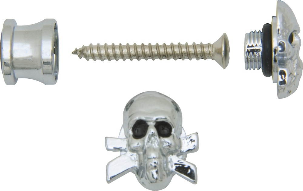 Grover-Trophy Custom Designed Strap Buttons Chrome Skull