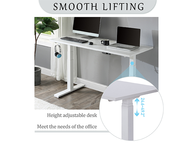 Home Office Game Desk Height Adjustable Electric Standing Desk, Modern Design 59 x23.6 Inches Computer Table for Healthy Working,Black,GT82