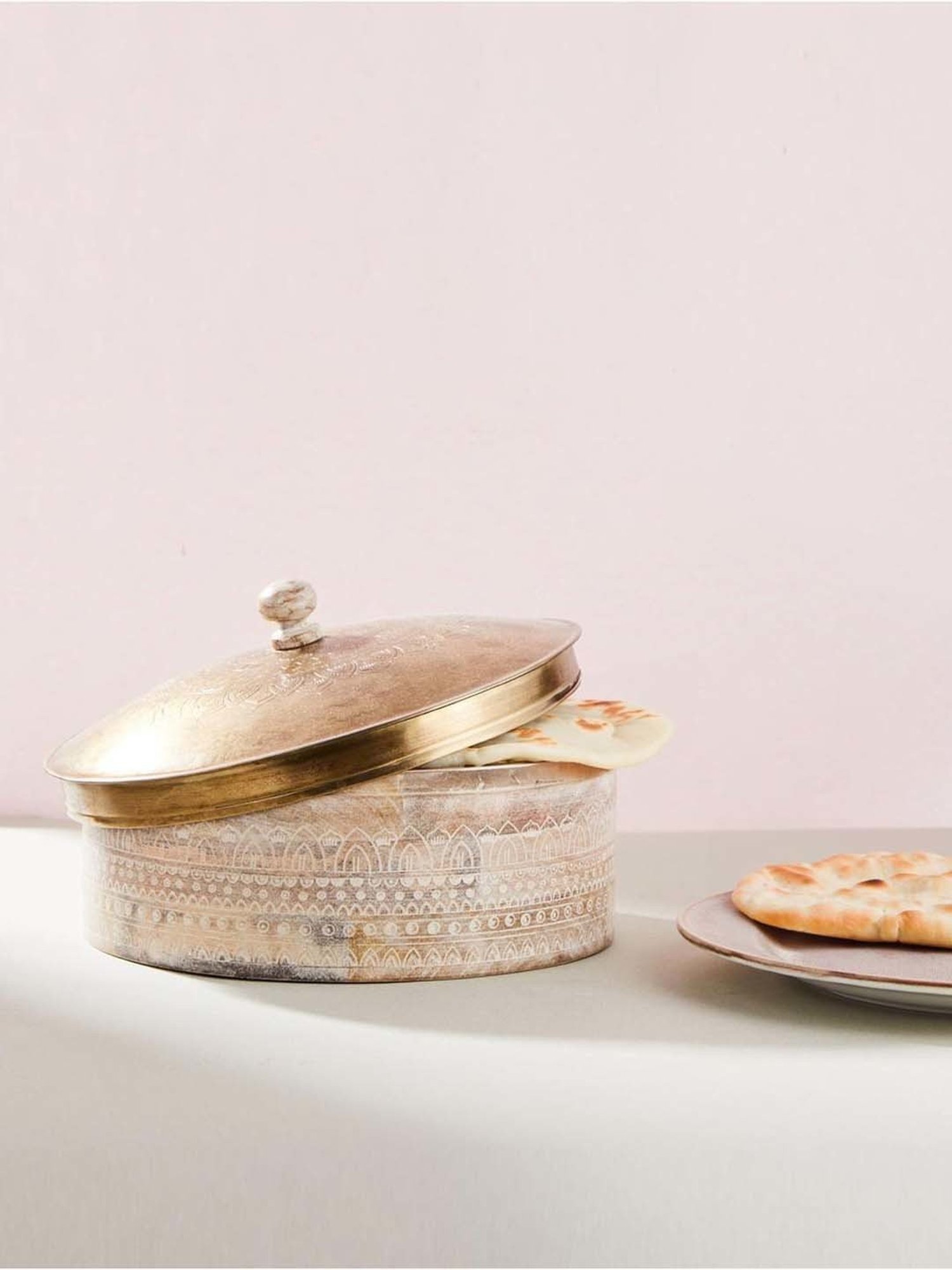 Fabindia Natural Wood Samod Chapati Box