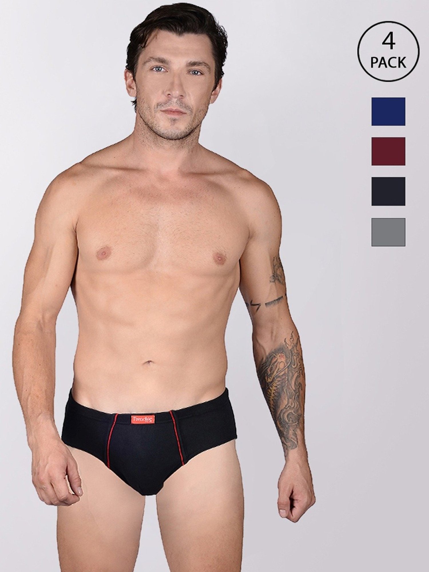 Frenchie Assorted Cotton Skinny Fit Briefs - Pack Of 4