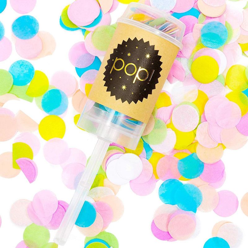 20 Pack Colorful Push Pop Confetti Canons Poppers with 6 Bag Refills, for Wedding Bridal Shower Baby Shower Party Supplies