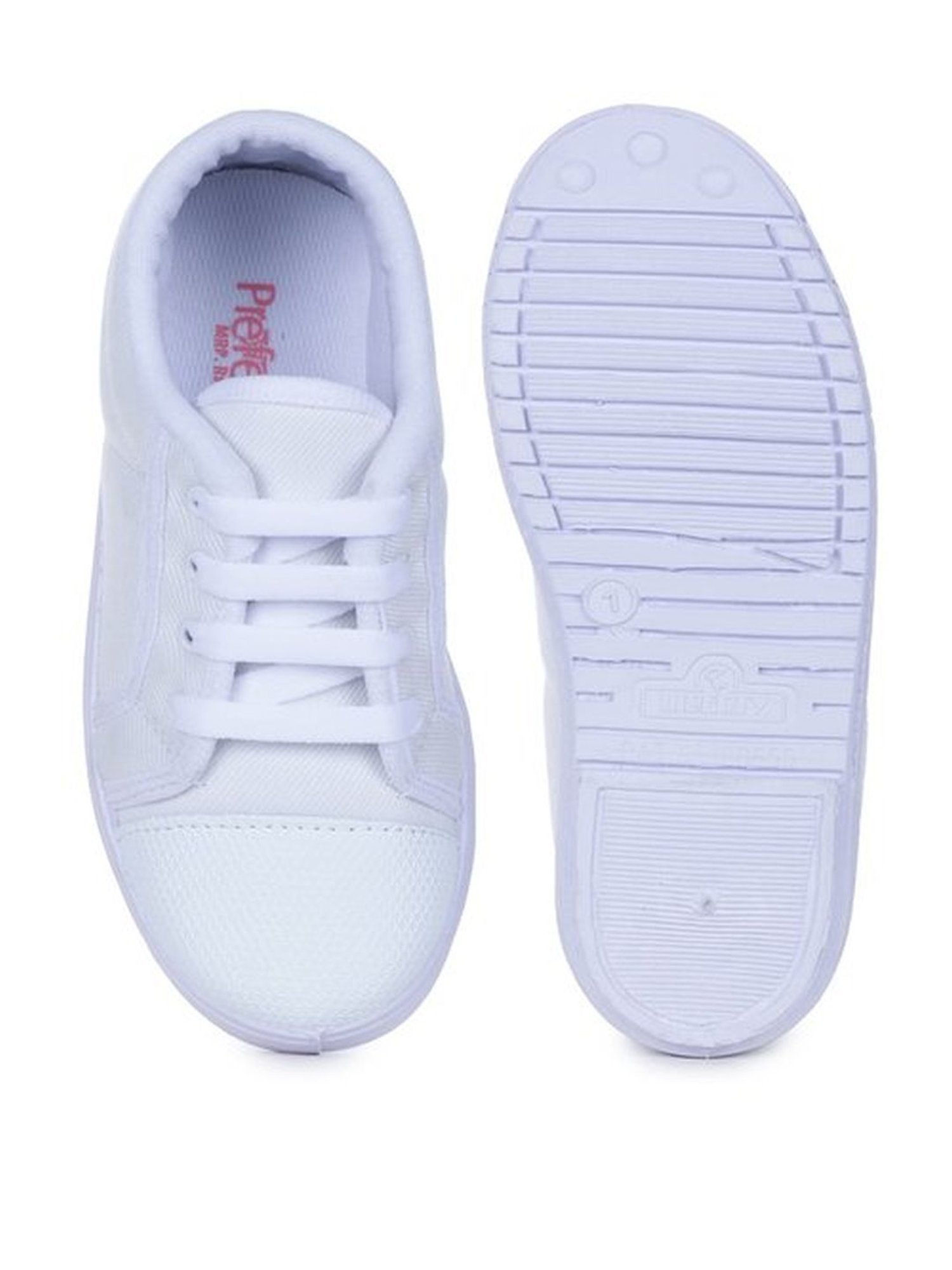 Prefect By Liberty Kids White School Shoes