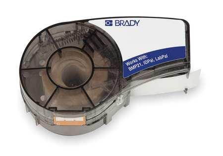 BRADY M21-500-499 Label Tape Cartridge, Black/White, Labels/Roll: Continuous