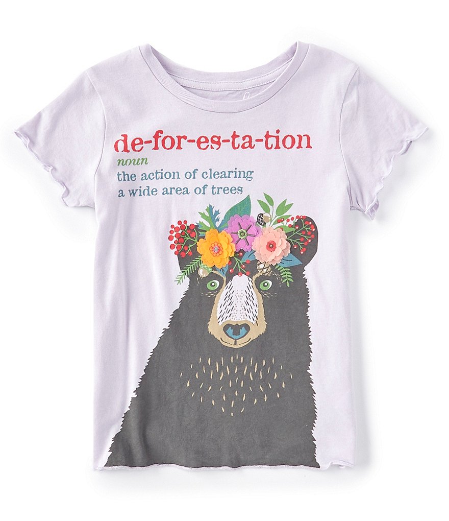 Peek X The Nature Conservancy Little/Big Girls 2T-12 Short-Sleeve Nemophilist Graphic Tee