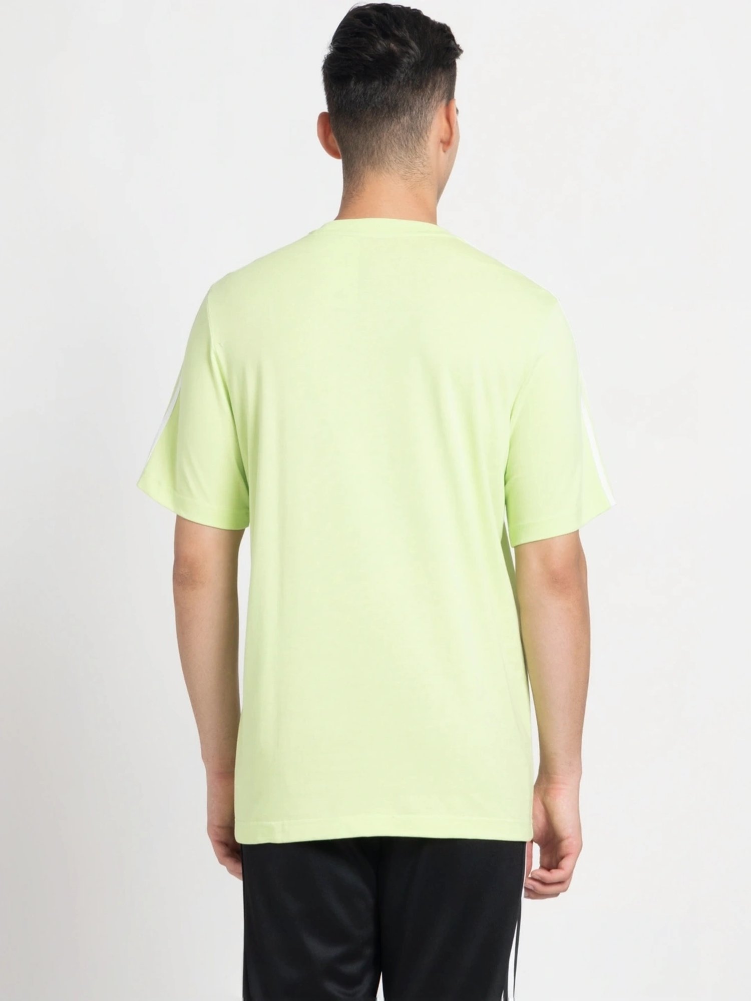 Adidas Green Cotton Regular Fit T-Shirt