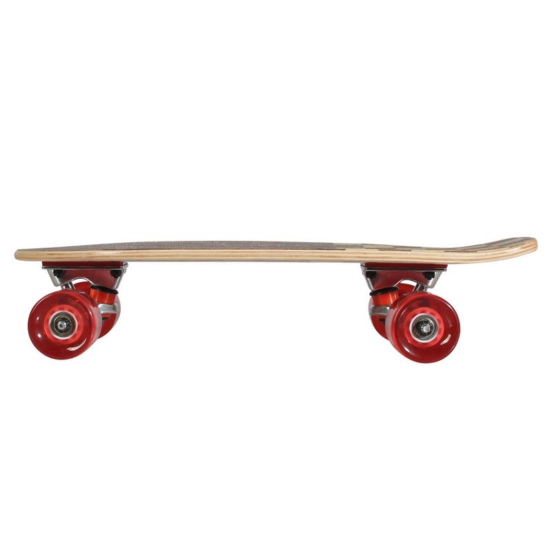 Kryptonics 19" Stubby Cruiser Board - Red/Brown