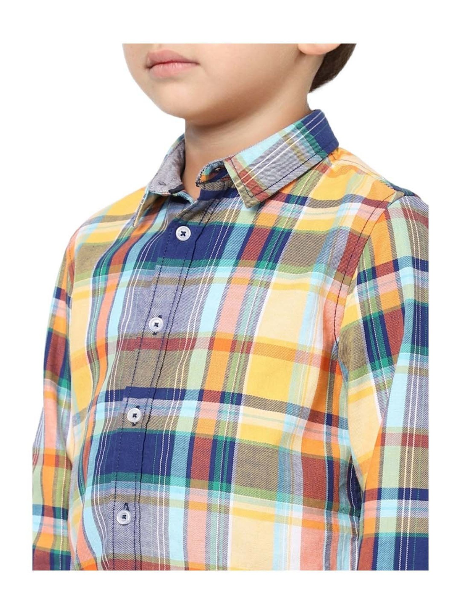 Jack & Jones Junior Multicolor Cotton Chequered Shirt