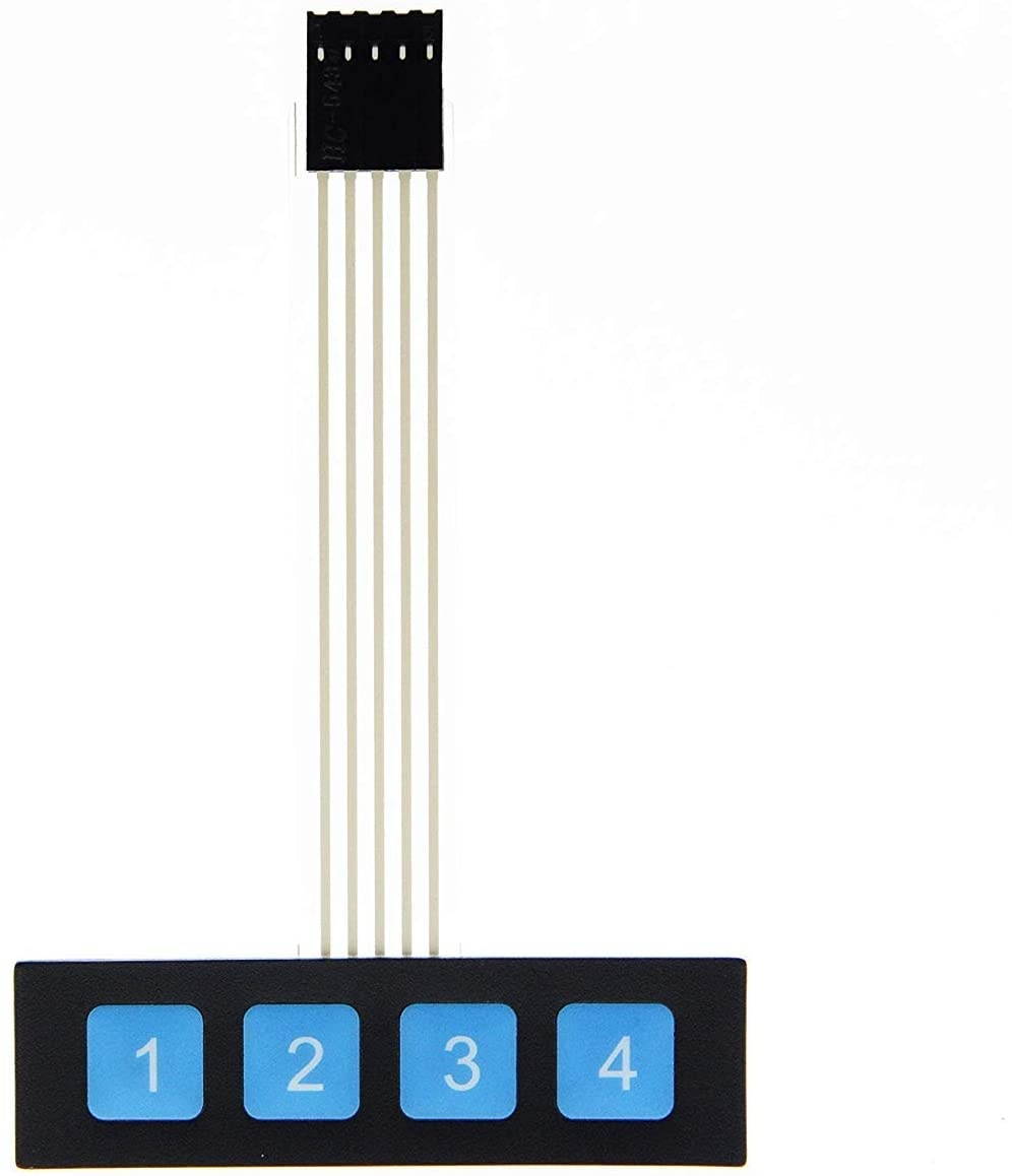 1x4 4 Blue Key Button Membrane Switch Matrix Plastic Keypad Keyboard (3pcs)