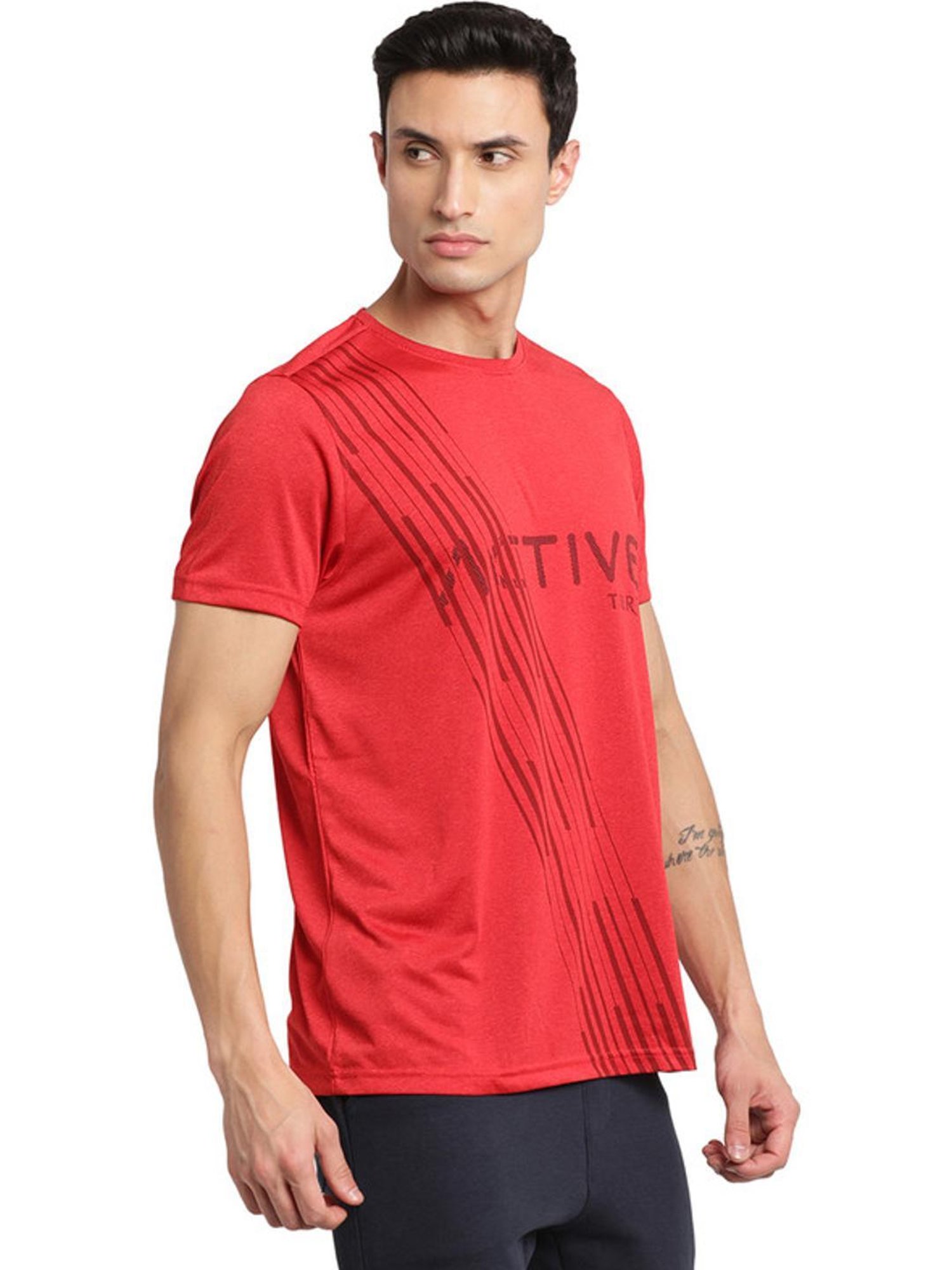 Turtle Red Slim Fit Printed T-Shirts