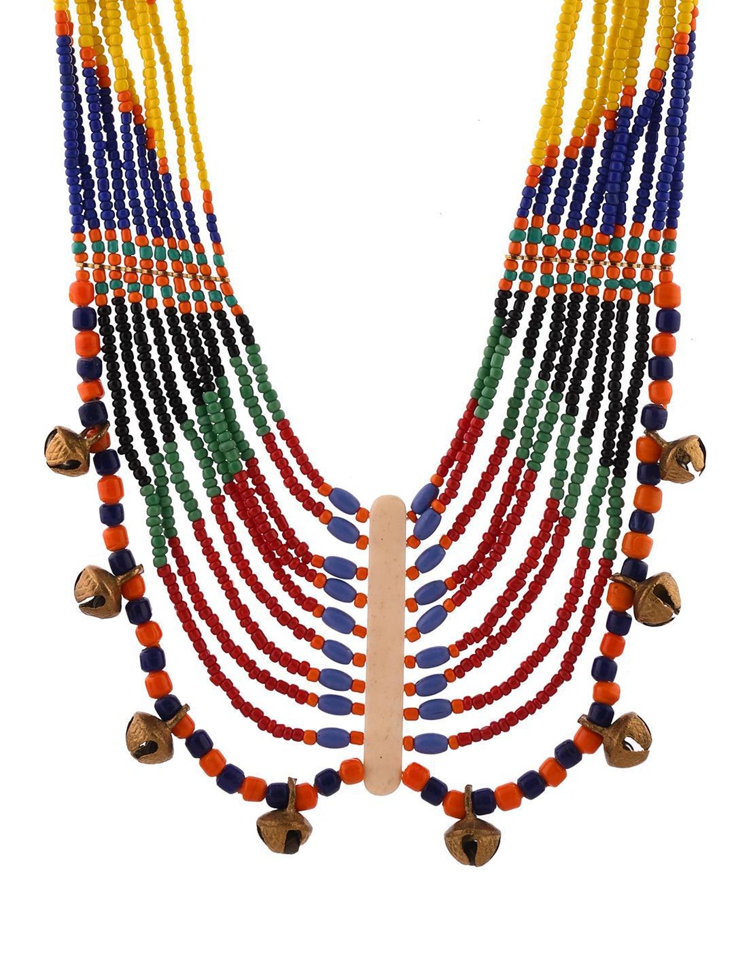 Imli Street Multicolour Long Beaded Handcrafted Tribal Necklace