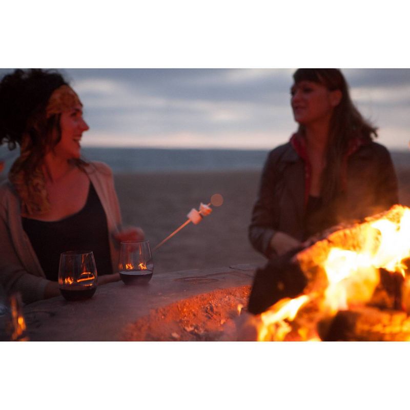 GoVino 16oz 4pk Plastic Jewel Wine Glasses