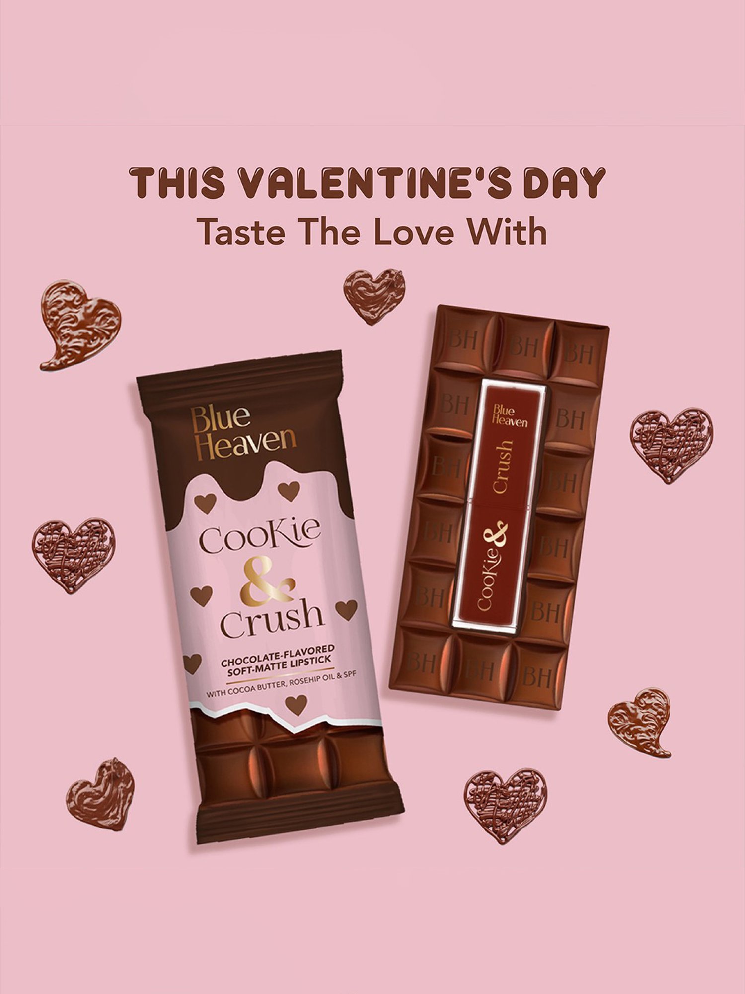 Blue Heaven Cookie & Crush Chocolate-Flavored Matte Lipstick Candy Treats - 3.4 gm