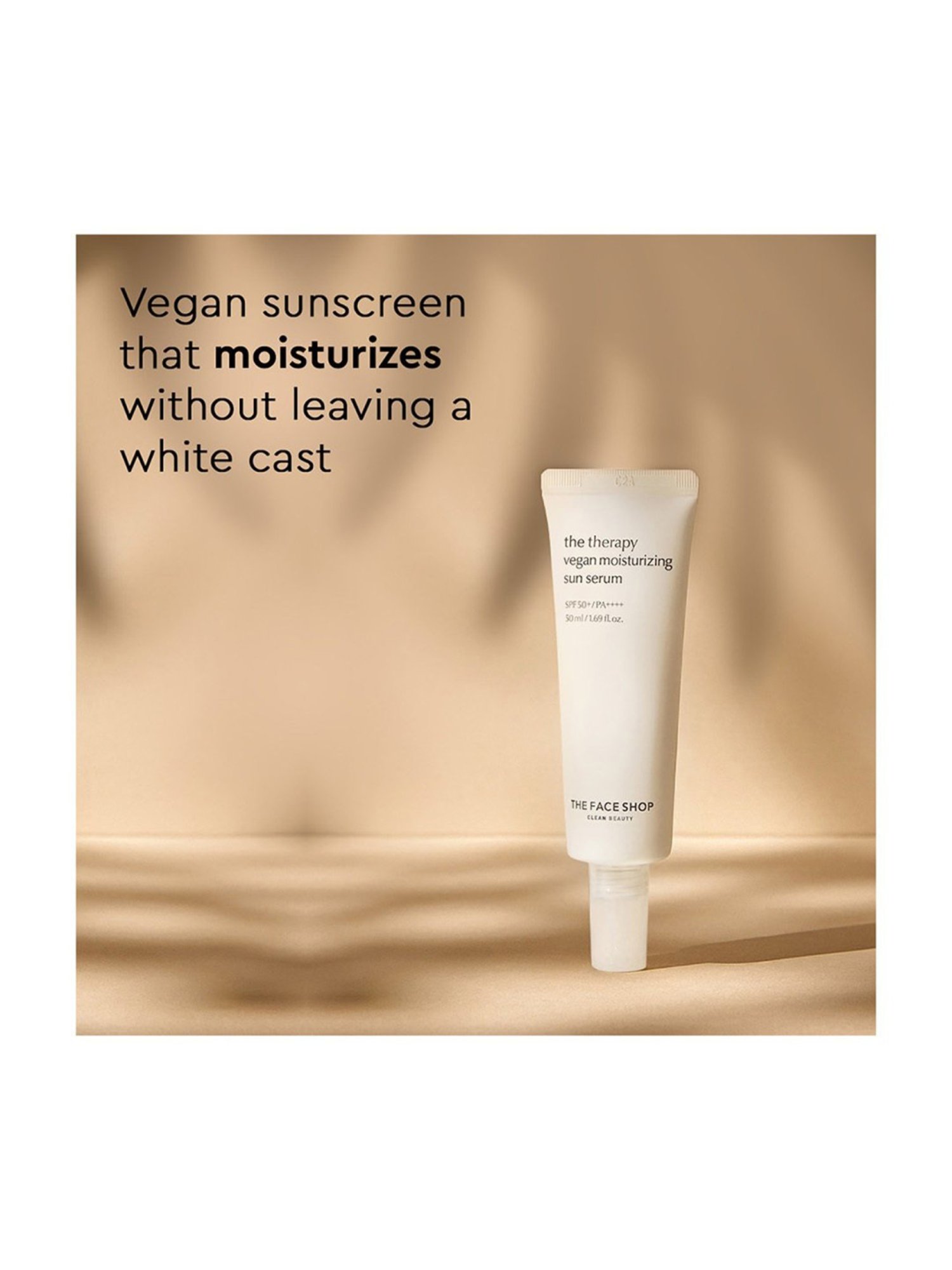 The Face Shop Therapy Vegan Moisturizing Serum Sunscreen with SPF 50 - 50 ml