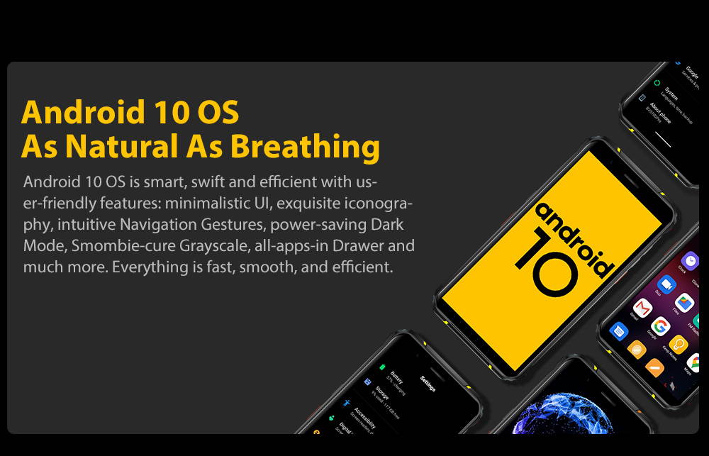 Blackview BV5100 4G Rugged IP68 Android 10 Smartphones, 4GB + 128GB, 16MP + 13MP Camera, Wireless Charging, Unlocked Mobile Phone, HD + 5.7 '', NFC FM Compass